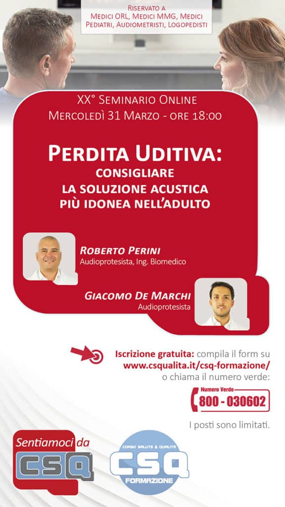 Perdita Uditiva: Consigliare Soluzione Acustica Più Idonea Nell’adulto