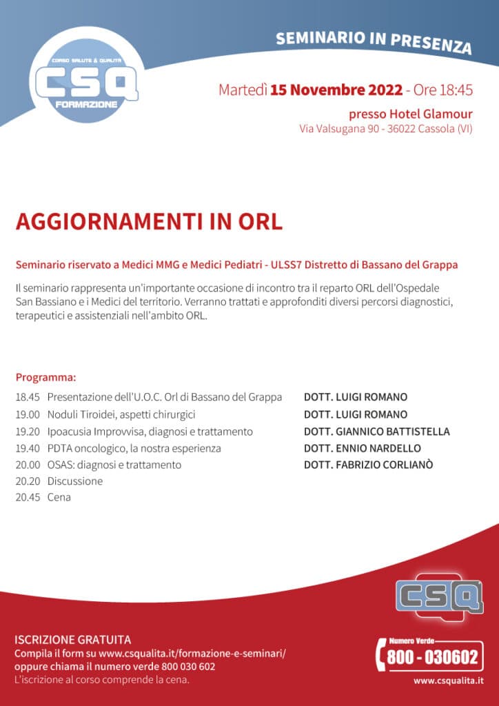 Aggiornamenti In Orl