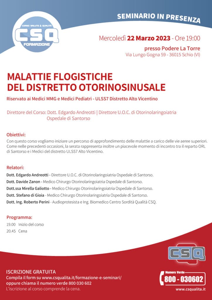Malattie Flogistiche Del Distretto Otorinosinusale