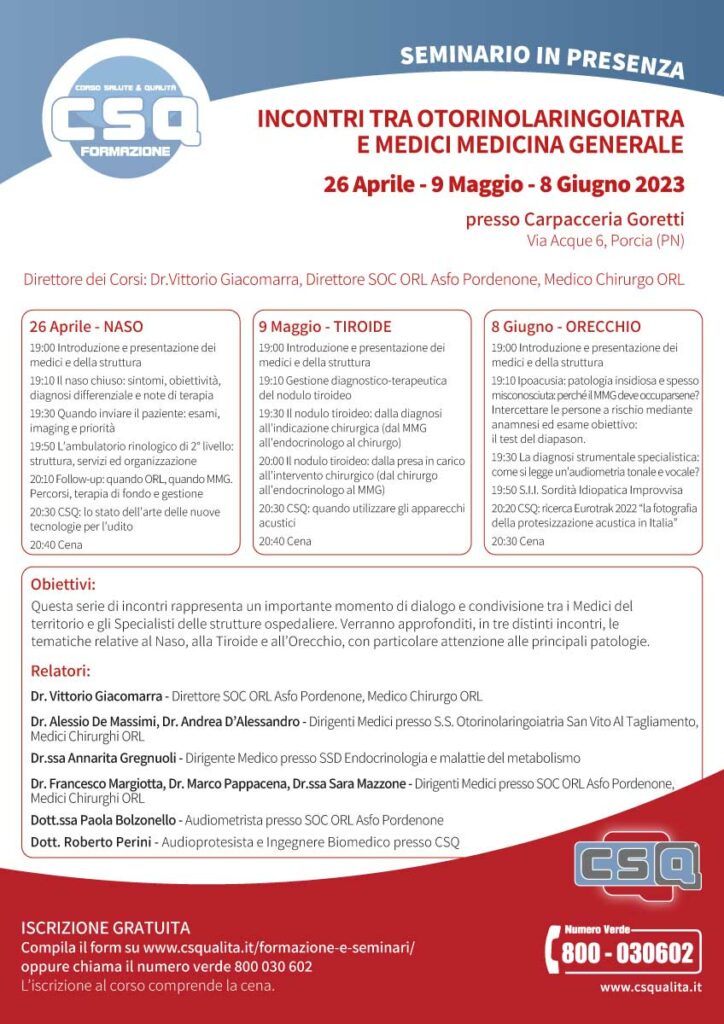 Incontri Tra Otorinolaringoiatra E Medici Medicina Generale