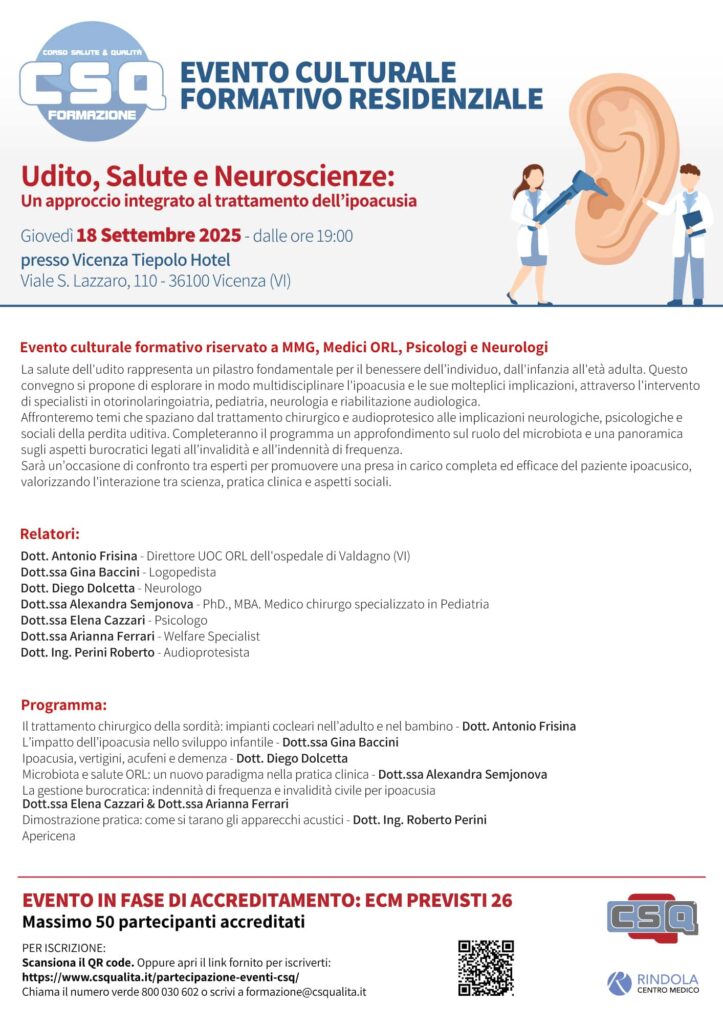 Udito, Salute E Neuroscienze: Un Approccio Integrato Al Trattamento Dell’Ipoacusia