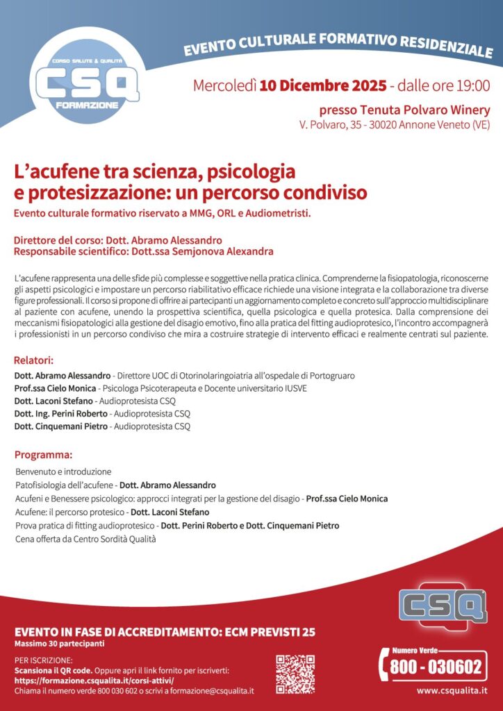L’acufene Tra Scienza, Psicologia E Protesizzazione: Un Percorso Condiviso