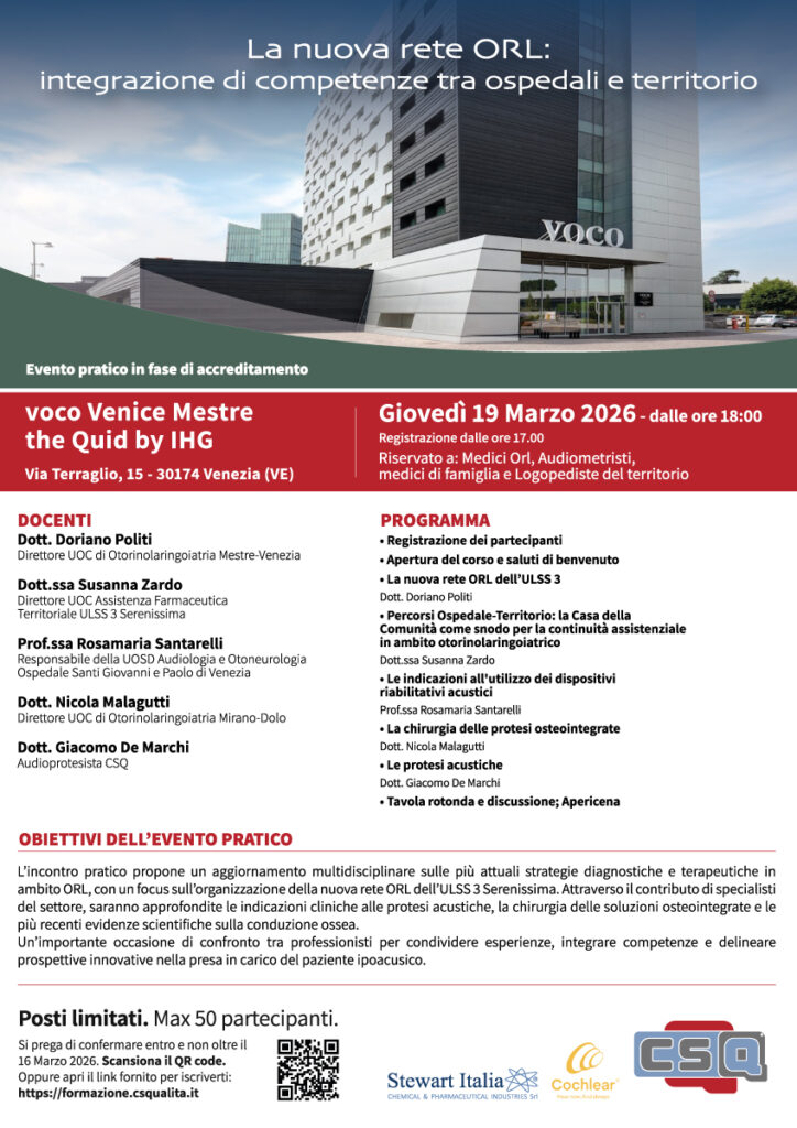 La Nuova Rete Orl: Integrazione Di Competenze Tra Ospedali E Territorio