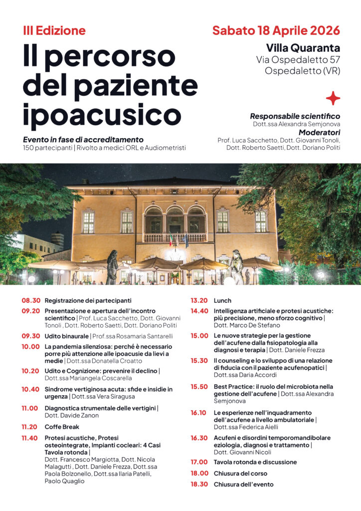 Il Percorso Del Paziente Ipoacusico – Terza Edizione